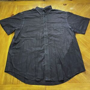 Gold Label Roundtree & Yorke Black Short Sleeve Button Up XL Cotton